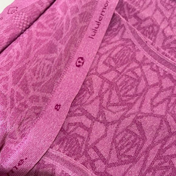 Lululemon Swiftly Tech Short Sleeve Crew Heathered Pink Paradise Rose Sz 8 RARE - Picture 5 of 9